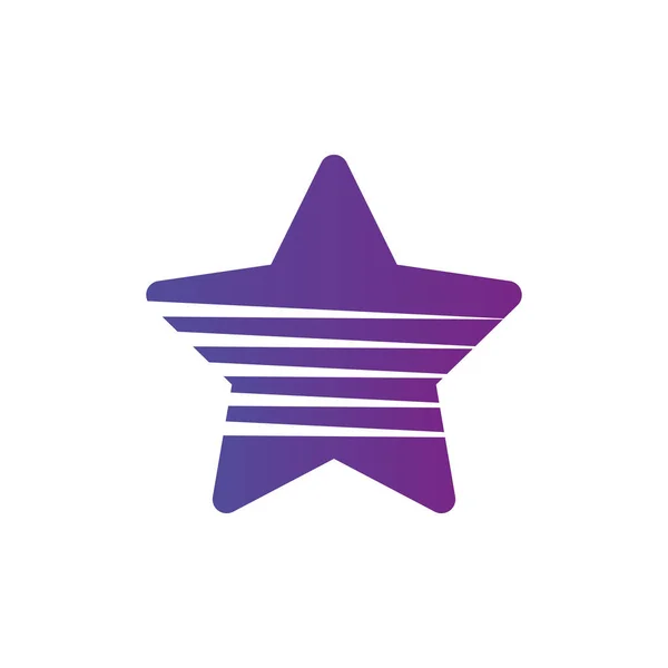 Простий логотип плоскої зірки з лініями. Векторні ілюстрації ізольовані на білому тлі. чистий дизайн . — стоковий вектор