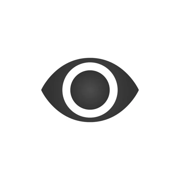 Ícone de olho minimalista simples. ilustração vetorial isolada sobre fundo branco . — Vetor de Stock