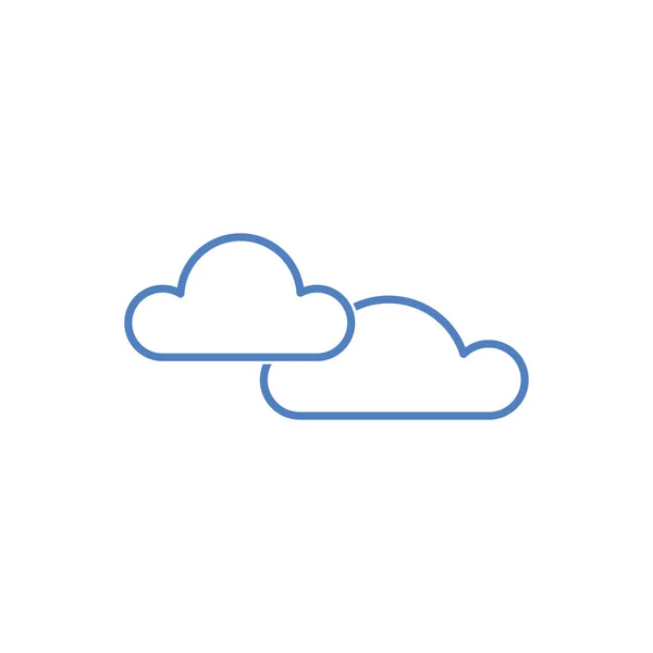 Wolken weer icoon geïsoleerd op witte achtergrond. Vector illustratie — Stockvector