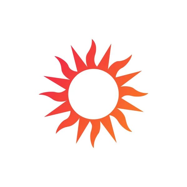 Summer Sun. Diseño decorativo de verano. Ilustración vectorial aislada sobre fondo blanco — Vector de stock