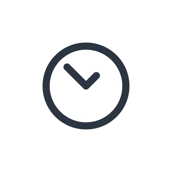 Ícone do relógio, símbolo de tempo para o aplicativo, UI. Stock Ilustração vetorial isolada sobre fundo branco . — Vetor de Stock