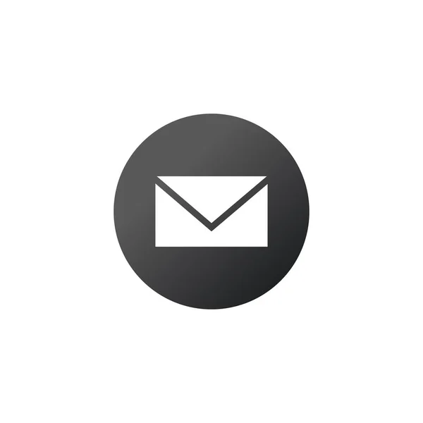 Εικονίδιο φακέλων σε κύκλο. Στείλτε e-mail σημάδι μήνυμα. Διαδικτυακό σύμβολο αλληλογραφίας. Έλεγχος επιτευγμάτων, λήψη και αναφορά υπογραφών αρχείων. Κουμπί κύκλου με εικονίδιο ιστού. Εικονογράφηση διανύσματος — Διανυσματικό Αρχείο