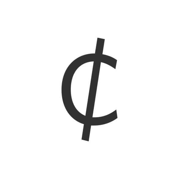 Cent sign icon.money symbol.vector illustration isoliert auf weißem Hintergrund. — Stockvektor