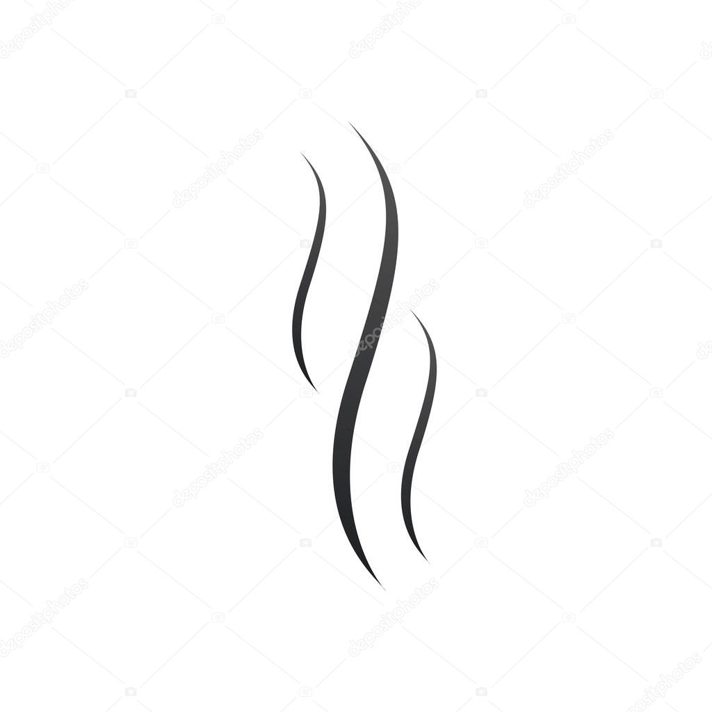 Smoke, fire, Evaporating water silhouette Vector illustration isolated
