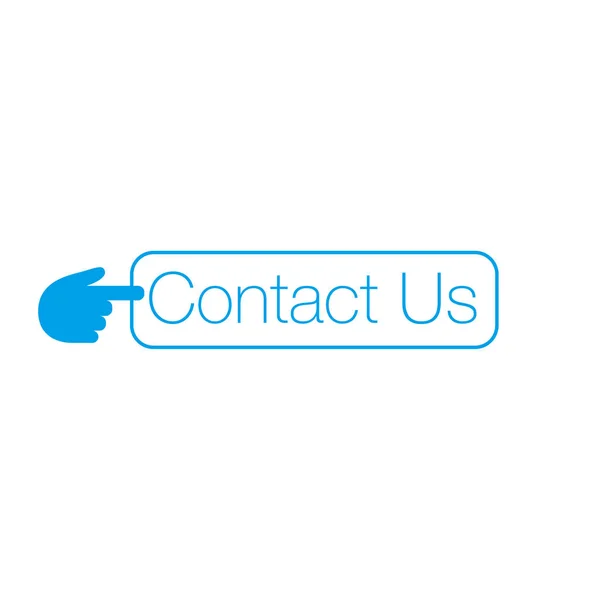 Contact us button with hand cursor, Can be used for web, ui, app — Stock Vector