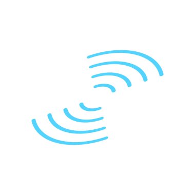 İzmetrik Kablosuz Ağ Sinyal Simgesi. Kablosuz internet ikonu. Hisse Vektörü illüstrasyonu beyaz arkaplanda izole edildi.