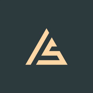 Geometrik Üçgen logo tasarımı, L harfleri. İşletme kimliği. Hisse Vektörü illüstrasyonu beyaz arkaplanda izole edildi.