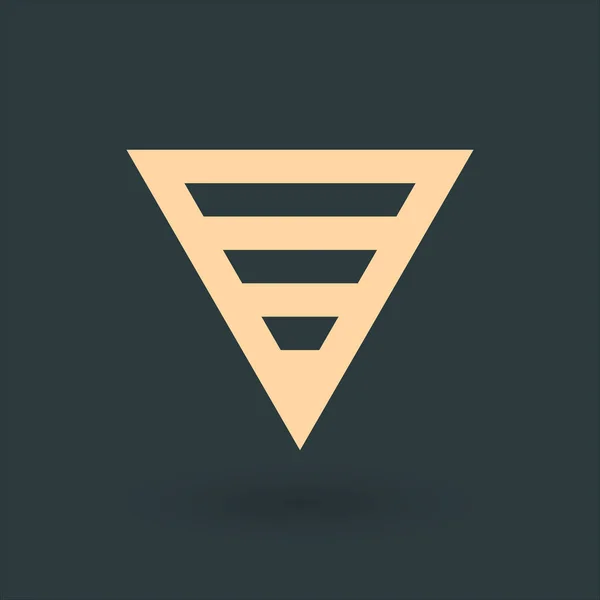 Geometric Triangle Logo Design Technology Business Identity Concept Creative Corporate — Stock Vector