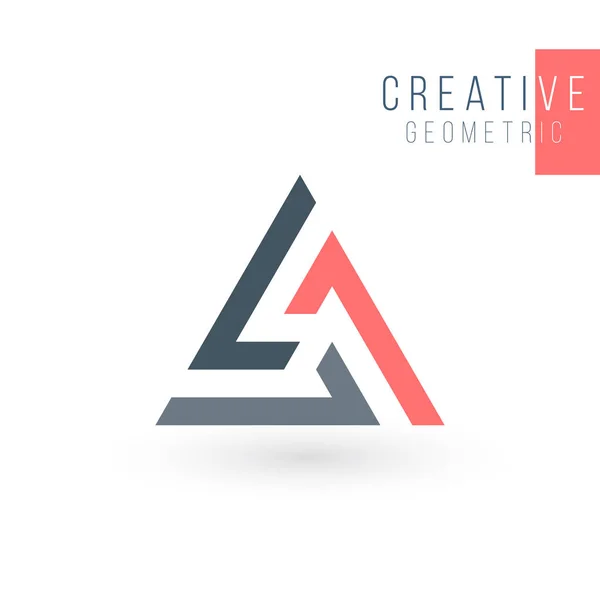 Геометричний Трикутник Абстрактний Дизайн Логотипу Технологія Концепції Ділової Ідентичності Креативний — стоковий вектор