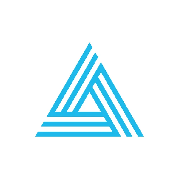 Geometrische Driehoek Logo Ontwerp Bedrijfsidentiteitsconcept Creatief Bedrijfsjabloon Voorraadvectorillustratie Geïsoleerd — Stockvector