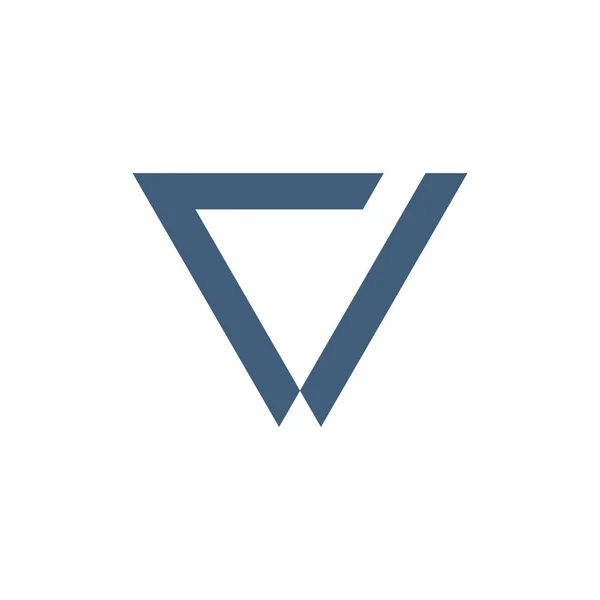 Abstrakt Triangel Minimal Geometri Logotyp Element Begreppet Teknisk Företagsidentitet Kreativ — Stock vektor