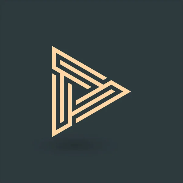 Geometrisk Triangel Enhet Abstrakt Logotyp Design Begreppet Teknisk Företagsidentitet Kreativ — Stock vektor