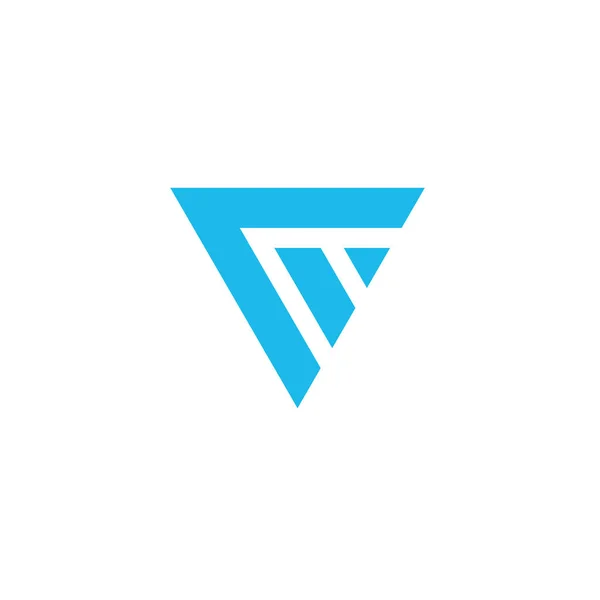 Design Logotipo Triângulo Geométrico Conceito Identidade Empresarial Modelo Corporativo Criativo — Vetor de Stock