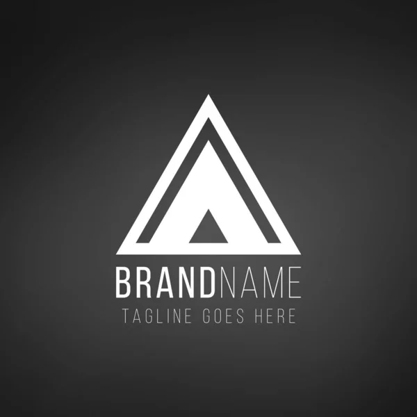 Triangle Géométrique Flèche Trois Parties Logo Design Concept Identité Entreprise — Image vectorielle