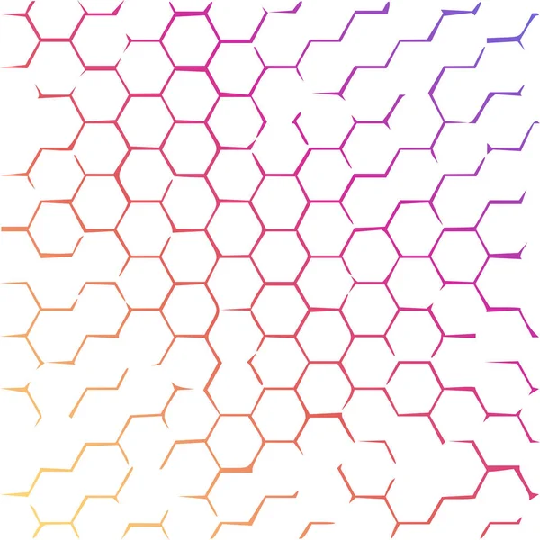 Ручной Рисунок Сотового Фона Цветной Узор Шестиугольной Решеткой Фона — стоковый вектор