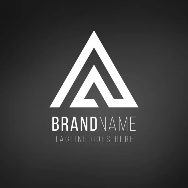 Carta Montanhas Triângulo Design Logotipo Negócio Conceito Identidade Empresarial Tecnológica — Vetor de Stock