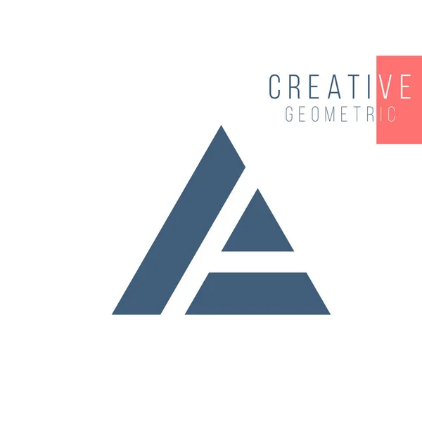 Lettera Forma Triangolo Concetto Business Identity Modello Aziendale Creativo Illustrazione — Vettoriale Stock