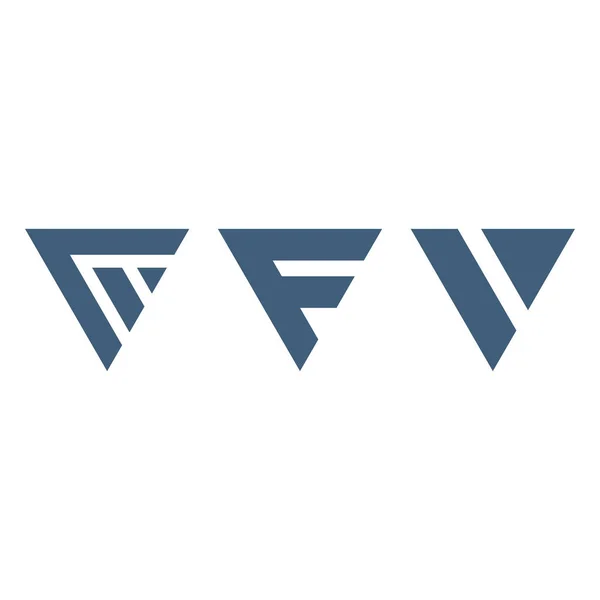 Geometric Triangles Letter Logo Design Set Technology Business Identity Concept — Stock Vector