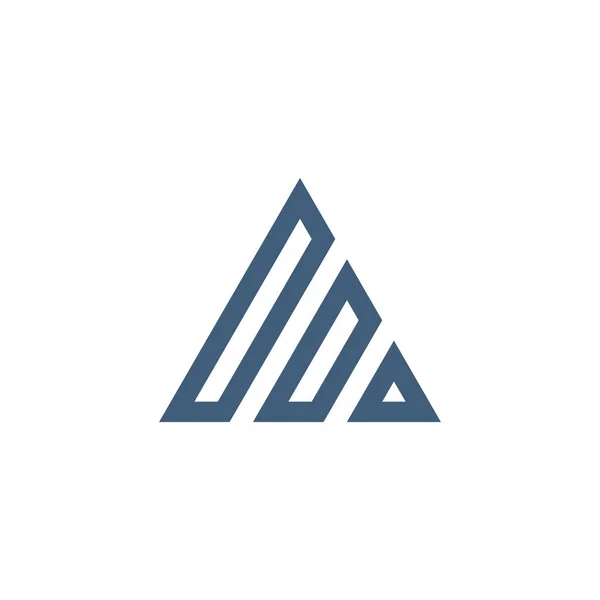 Triângulo Geométrico Três Partes Design Logotipo Conceito Identidade Empresarial Tecnológica — Vetor de Stock