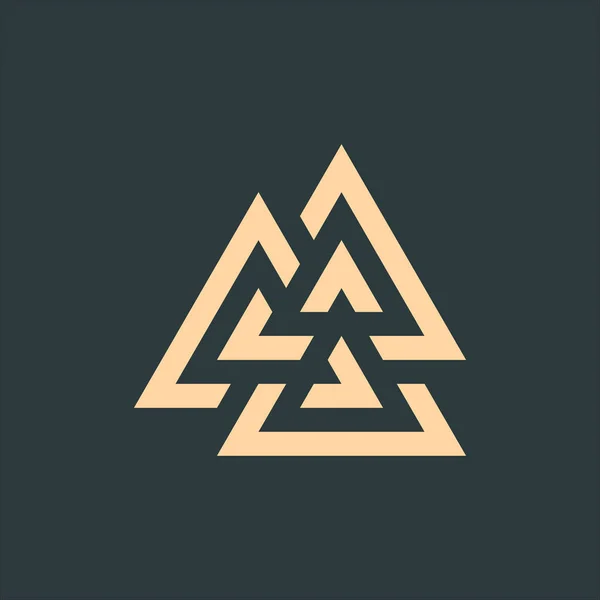 Geometric Triangle Image Trinity Abstract Logo Design Concepto Identidad Empresarial — Archivo Imágenes Vectoriales