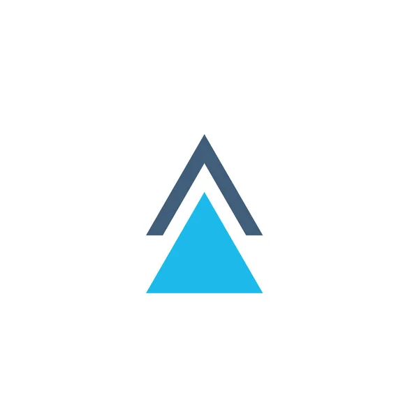 Geometrische Driehoek Pijl Drie Delen Logo Ontwerp Technologie Business Identity — Stockvector