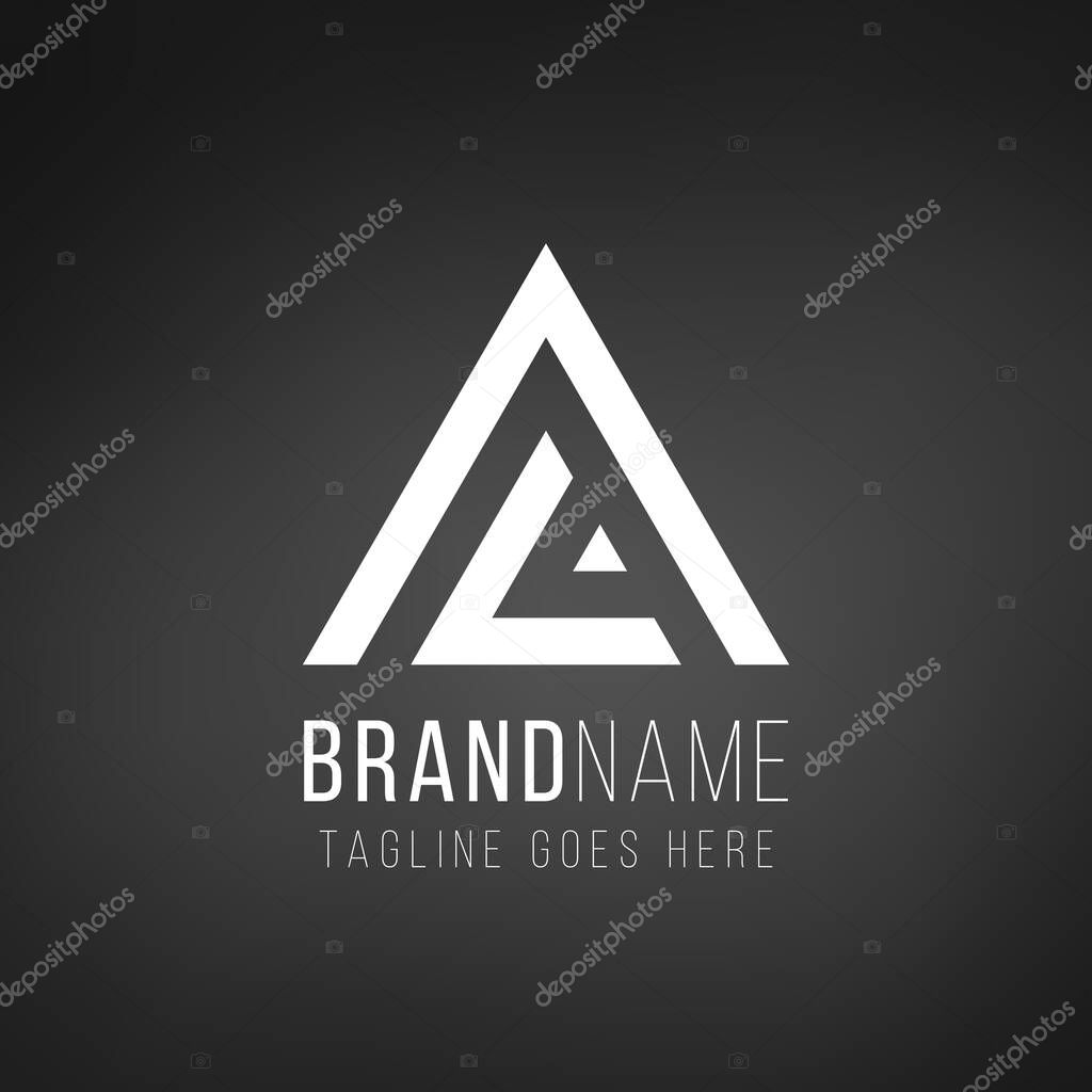 AL A L Letter Logo desugn. Geometric triangle template. Technology business identity concept. Creative corporate template. Stock Vector illustration