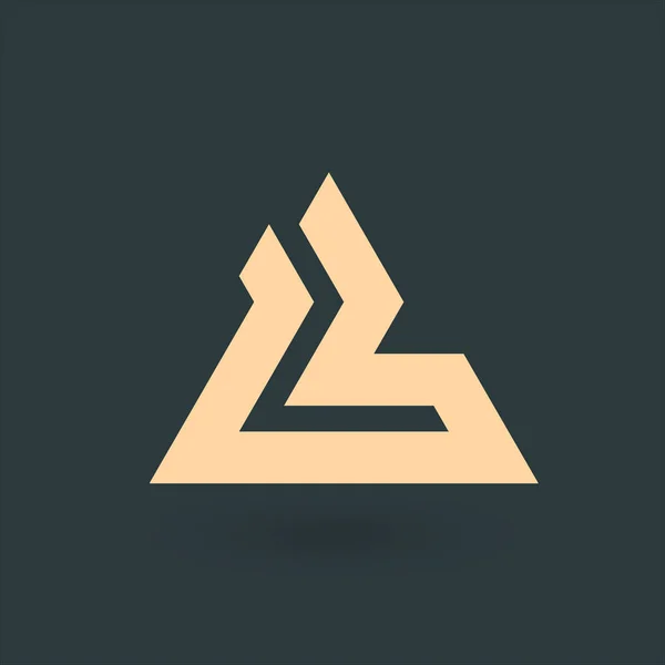 Letter Logo Desugn Geometric Triangle Arrow Template Technology Business Identity — 스톡 벡터