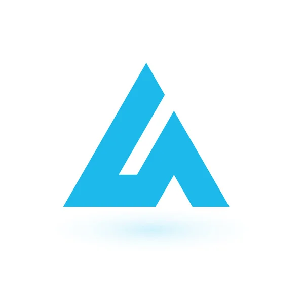 Letter Delta Geometrisch Driehoekig Logo Ontwerp Drie Eenheid Concept Zakelijke — Stockvector