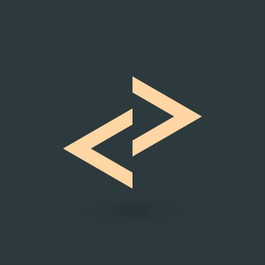 Sol logo tasarım şablonu. Şirket kimlik sembolü konseptinin düz iş ikonu. Stok Vektörü illüstrasyonu izole edildi