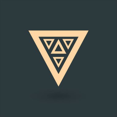 Şirket logosu için yaratıcı Mavi Üçlemeci Üçlemeli Üçlemeli Sembol Tasarımı. Şirket teknolojisi geometrik kimlik kavramı. Stok Vektörü illüstrasyonu izole edildi