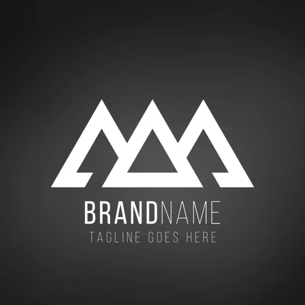 Design Símbolo Triângulo Futurista Trindade Azul Criativo Para Logotipo Empresa — Vetor de Stock