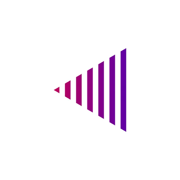 Futurista Abstrato Design Logotipo Triângulo Geométrico Feito Estipes Conceito Identidade — Vetor de Stock