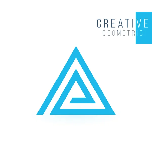 Company Group Linked Letter Triangle Logo Corporate Tech Geometric Identity — 스톡 벡터