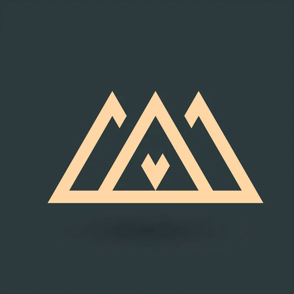 Δημιουργική Μπλε Τριάδα Φουτουριστικό Τρίγωνο Σχεδιασμό Σύμβολο Για Λογότυπο Της — Διανυσματικό Αρχείο