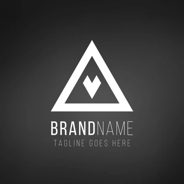 Piramit Şirket Logosu Için Soyut Yaratıcı Üçgen Sembol Tasarımı Şirket — Stok Vektör