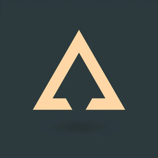 Geometric Triangle Pyramid Logo Design Business Icon Company Identity Symbol — Stock Vector
