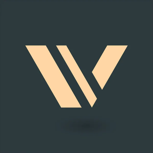 Літера IV або V, геометричний трикутник або стрілка в двох частинах дизайну логотипу. Технологія концепції ділової ідентичності. Креативний корпоративний шаблон. Сток Векторні ілюстрації ізольовані на зеленому фоні . — стоковий вектор
