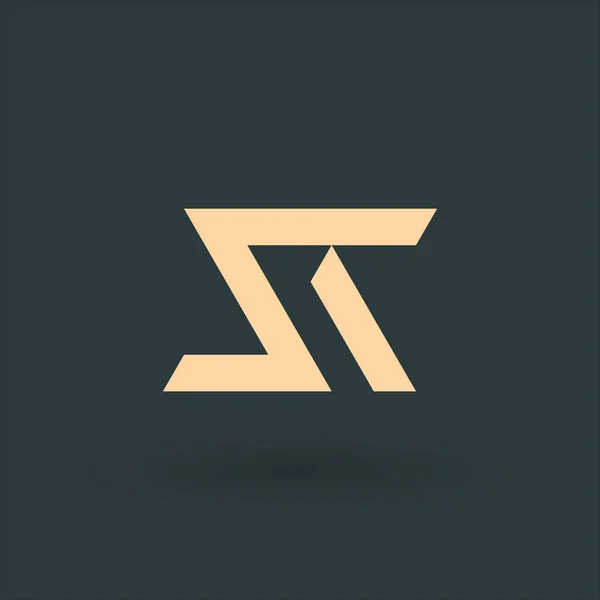 Minimal Modern geometric Z Letter logo design. Triangle Logo Icon Emblem Monogram for Architectural, Industrial Business. Stock Vector illustration isolated on green background. — Stock vektor
