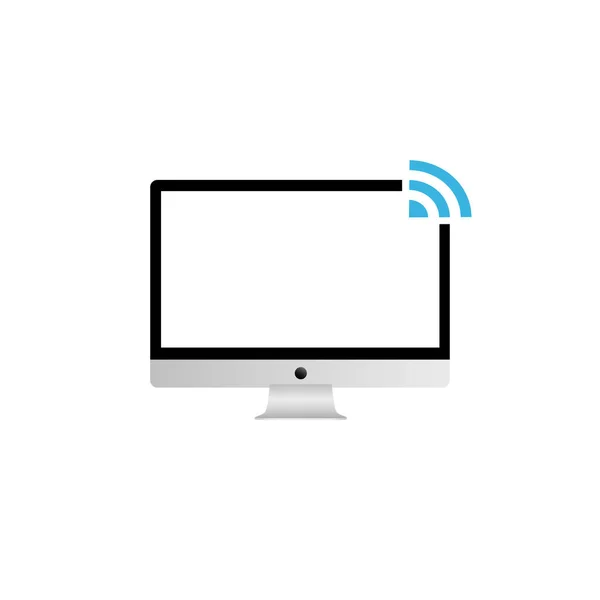 Tablet PC concetto di cloud computing wireless. Illustrazione vettoriale di serie isolata su sfondo bianco . — Vettoriale Stock