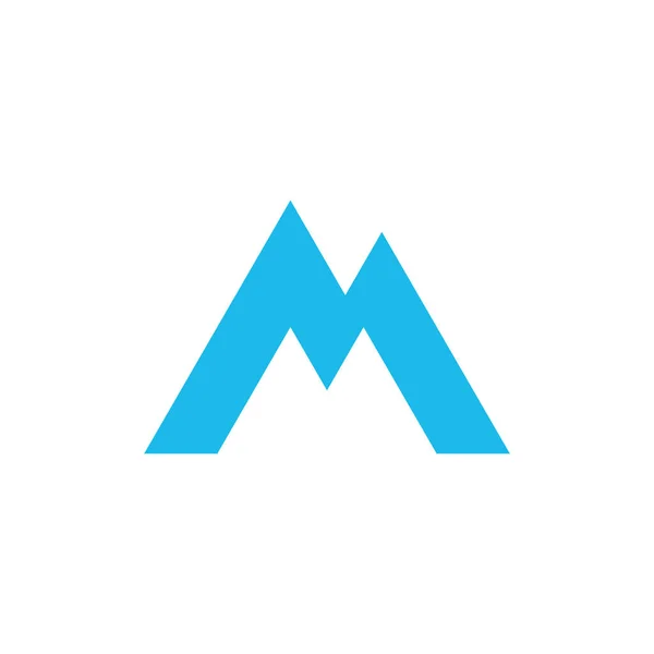 Dreieck geometrischer Buchstabe m oder aa, Mountain Adventure Logo Design. Aktienvektordarstellung isoliert auf weißem Hintergrund. — Stockvektor