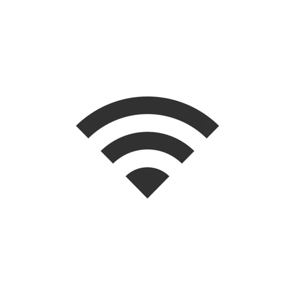 简单的Ui Wifi，无线平面Web移动图标。在白色背景上孤立的种群矢量图解. — 图库矢量图片