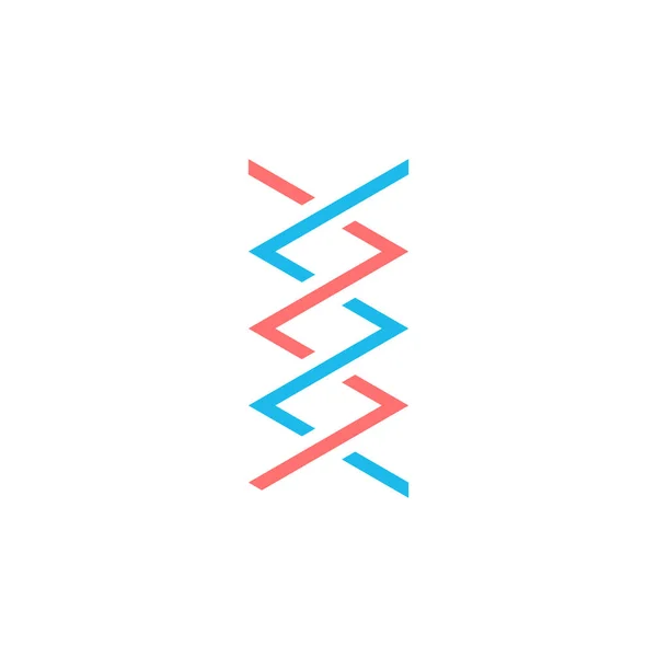 Design de logotipo de conexão de dna ou espiral. Stock Ilustração vetorial isolada sobre fundo branco . — Vetor de Stock