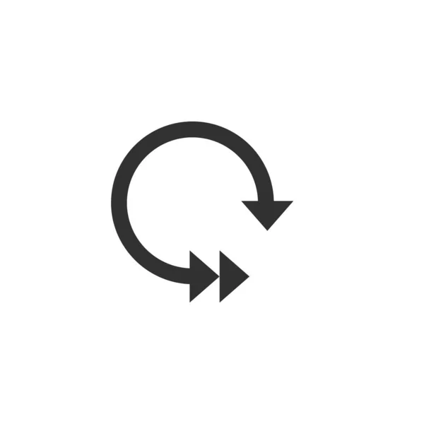 Κύκλος Arrow με δύο αιχμές βέλους. Απόθεμα Εικονογράφηση διάνυσμα απομονώνονται σε λευκό φόντο. — Διανυσματικό Αρχείο