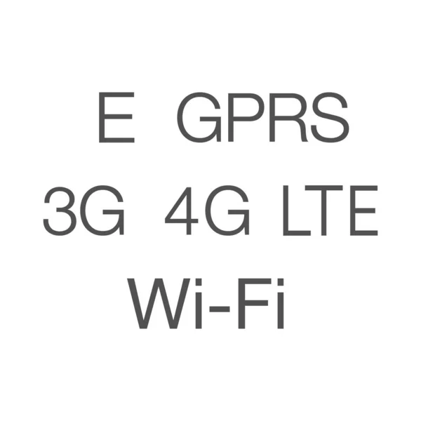 4G, 3G, edge, GPRS, WiFi 심볼 세트. 웹 사이트 , UI, 모바일 앱, 배너를 위한 오래 된 모바일 통신 기술 과 스마트폰 네트워크 아이콘. 벡터 일러스트 — 스톡 벡터