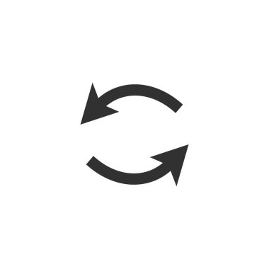 Döndürme okları daire simgesini yenile. Stok Vektörü illüstrasyonu izole edildi