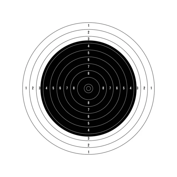 Issf Metros Rifle Propenso Tiro Olímpico Tiro Con Arco Objetivo — Vector de stock