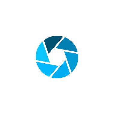 Kamera açıklığı nesnel simgesi, deklanşör simgesi, Stok Vektörü illüstrasyonu izole edildi