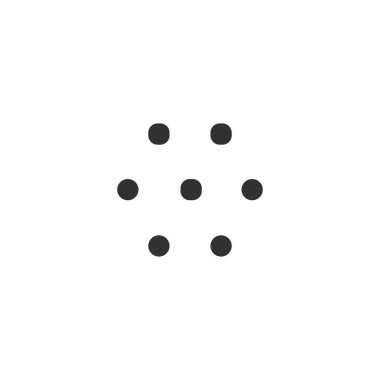 Soyut yarım tonlu noktalar daire şeklinde. Parçacık simgesi. Stok Vektörü illüstrasyonu izole edildi