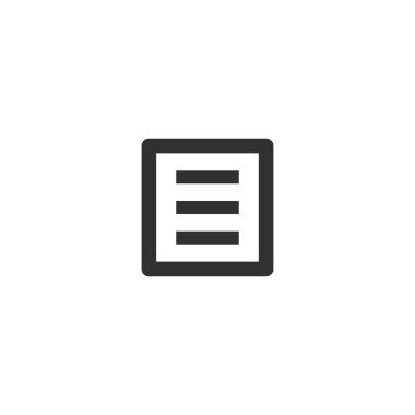 Basit kare genişletme menü düğmesi, Stock Vektör illüstrasyonu izole edildi