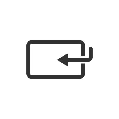 Arrow Giriş simgesi, web gezici uygulaması için vektör illüstrasyonu. Stok Vektörü illüstrasyonu izole edildi